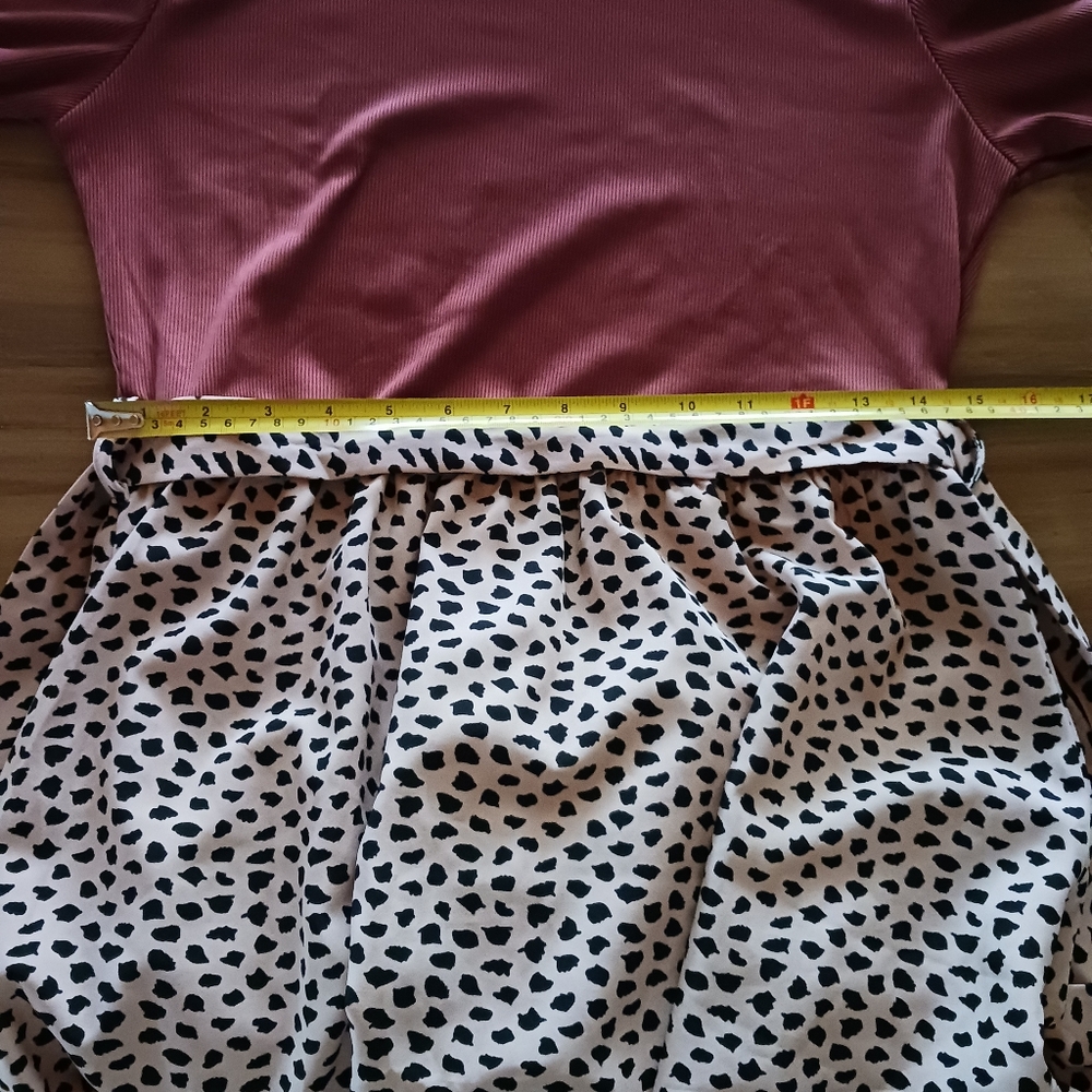 Modest Leopard Print Maxi Dress Womens L 8-10. Like New. - Picture 7 of 11